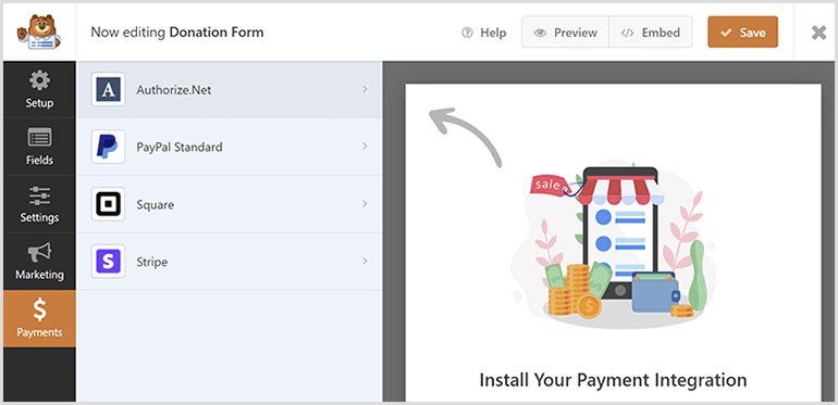 WPForms Available Payments