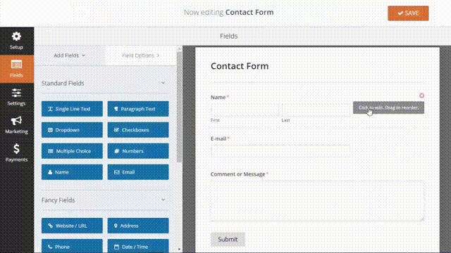 WPForms Drag and Drop Form Creating