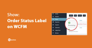 show order status label on wcfm order page