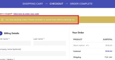 How to Deny Checkout if User Has Pending Orders in WooCommerce