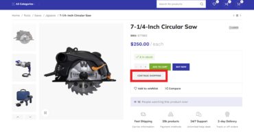 Show a “Continue Shopping” Button on WooCommerce Single Product Page